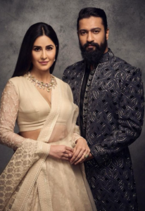 Katrina Kaif and Vicky Kaushal in Traditional Lucknowi Attire