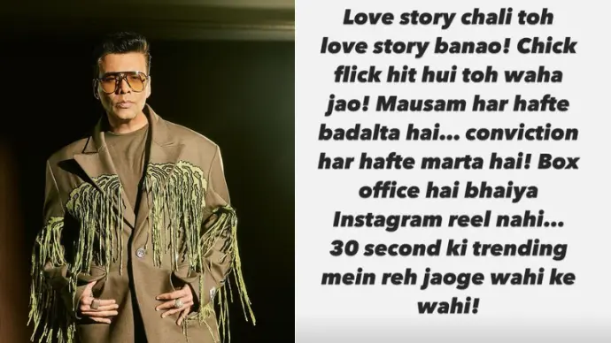 Karan Johar Bold Critique Box Office Over Instagram
