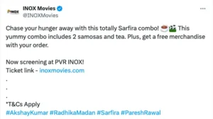 Sarfira Akshay Kumar Flops, PVR INOX offers Freebies